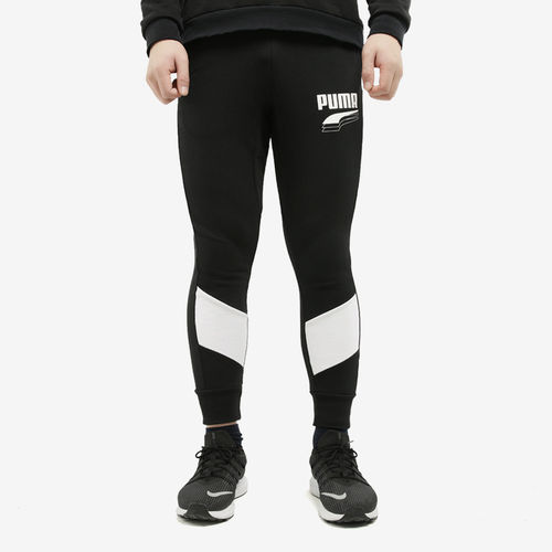 Puma/彪马正品2025冬季款男士拼接紧身运动耐穿长裤582742-01