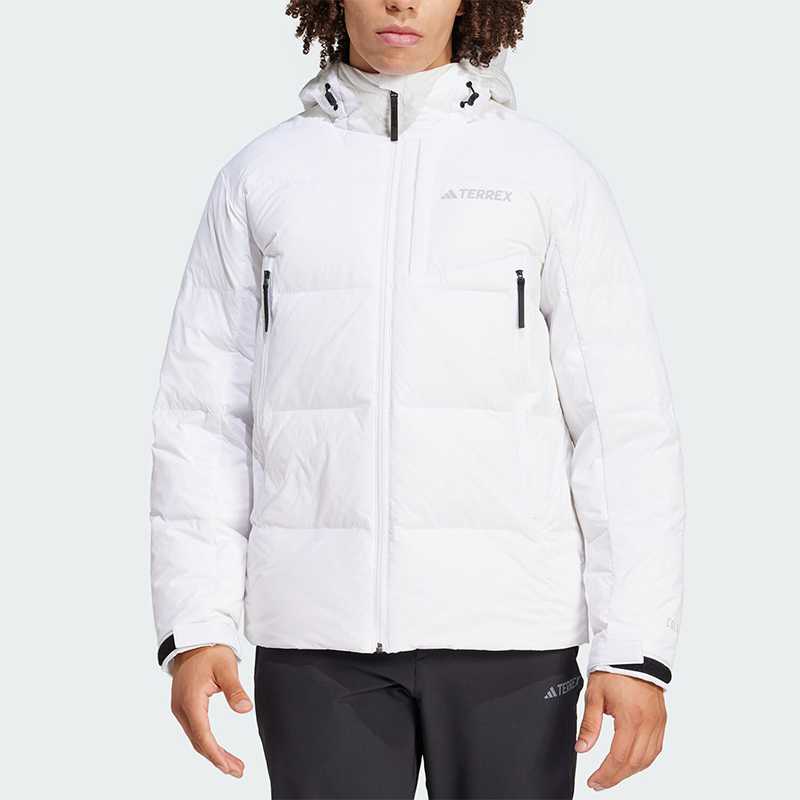 Adidas/阿迪达斯正品冬季新款男士户外运动休闲连帽羽绒服IX5622