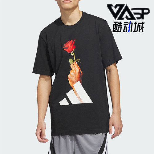 Adidas/阿迪达斯正品D-Rose男士篮球印花经典针织运动短袖KS2044