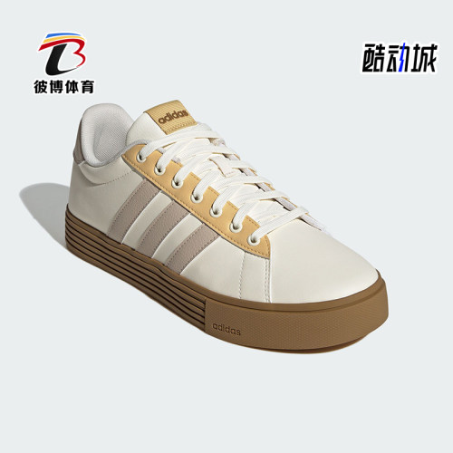 阿迪达斯男女同款耐穿系带板鞋