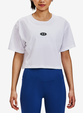 UA安德玛正品秋冬季Branded女子短身训练运动休闲短袖T恤1376751