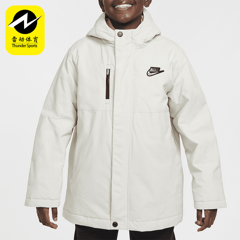 耐克大童运动简约宽松保暖外套