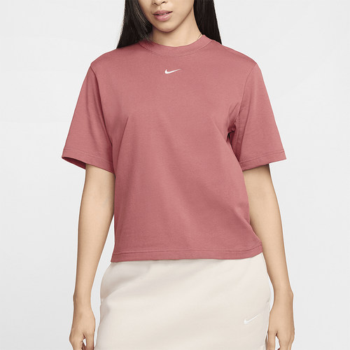 Nike/耐克正品2025女士日常圆领套头刺绣运动宽松短袖DD1238-634