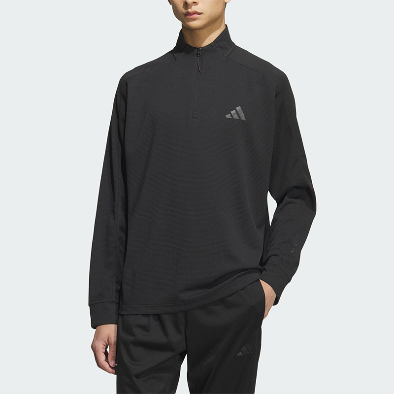 Adidas/阿迪达斯正品2025秋季款男士耐穿保暖立领套头衫KB5210