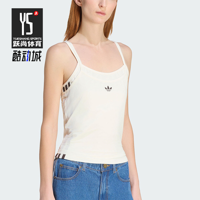 Adidas/阿迪达斯正品三叶草女士圆领休闲运动修身背心T恤KW4525