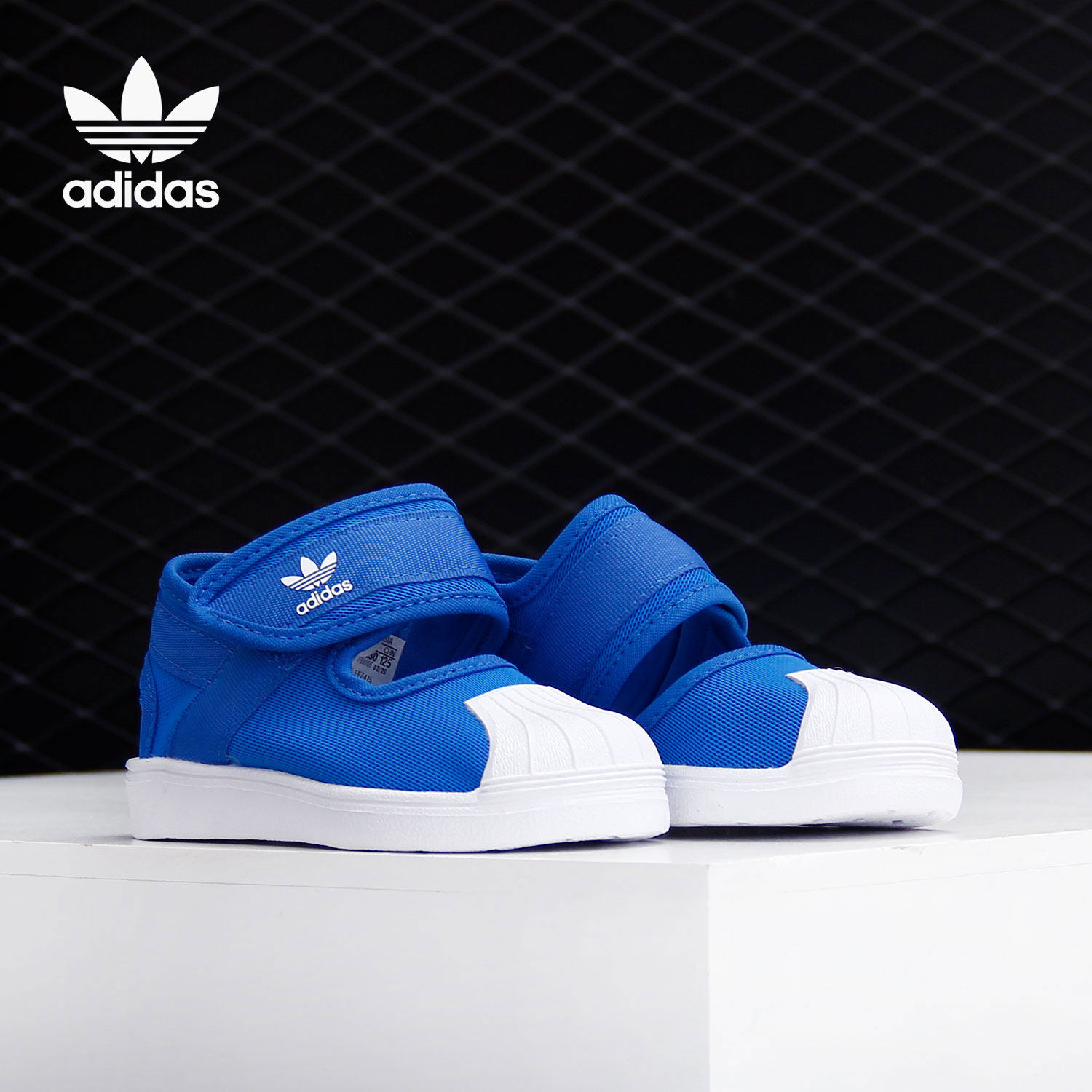Adidas/阿迪达斯正品当季新款男女婴童贝壳头休闲凉鞋 EF7415