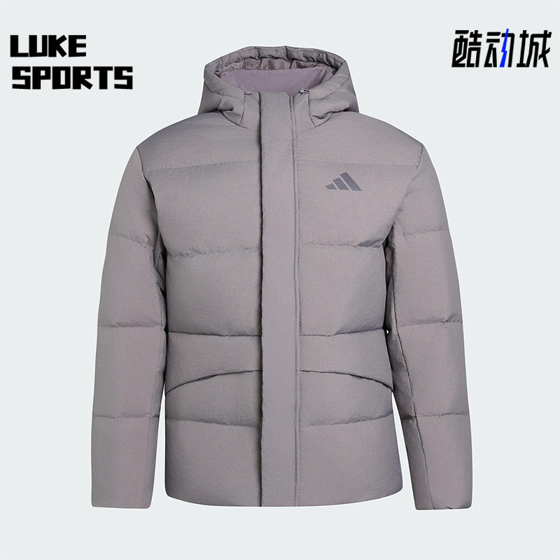 Adidas/阿迪达斯正品LINEAR男士运动连帽保暖休闲羽绒服KR0936