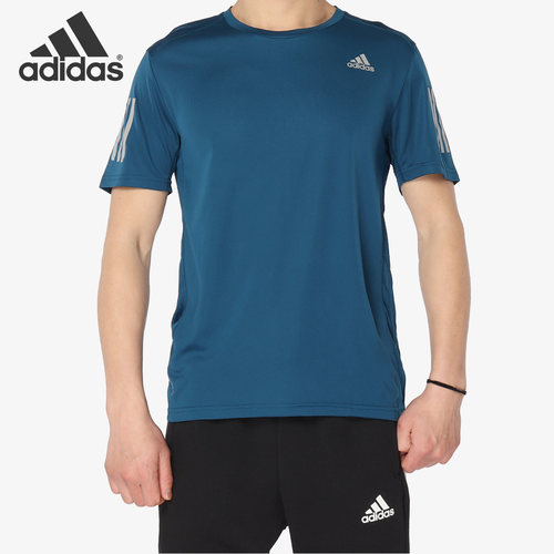 Adidas/阿迪达斯官方正品 OWN THE RUN TEE 男子运动短袖DX1318