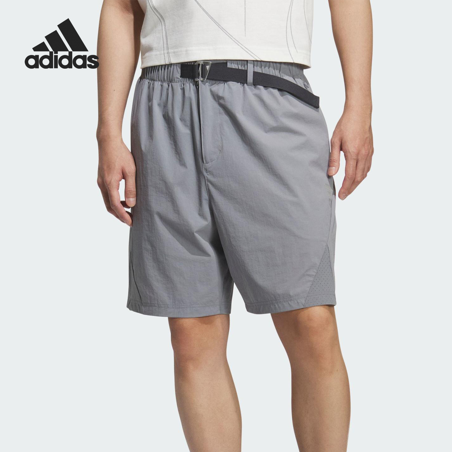 Adidas/阿迪达斯官方正品2025夏季款男士简约日常耐穿短裤KC6073
