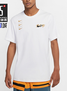 Nike/耐克正品2025男士印花圆领套头耐穿运动休闲短袖DC9194-107