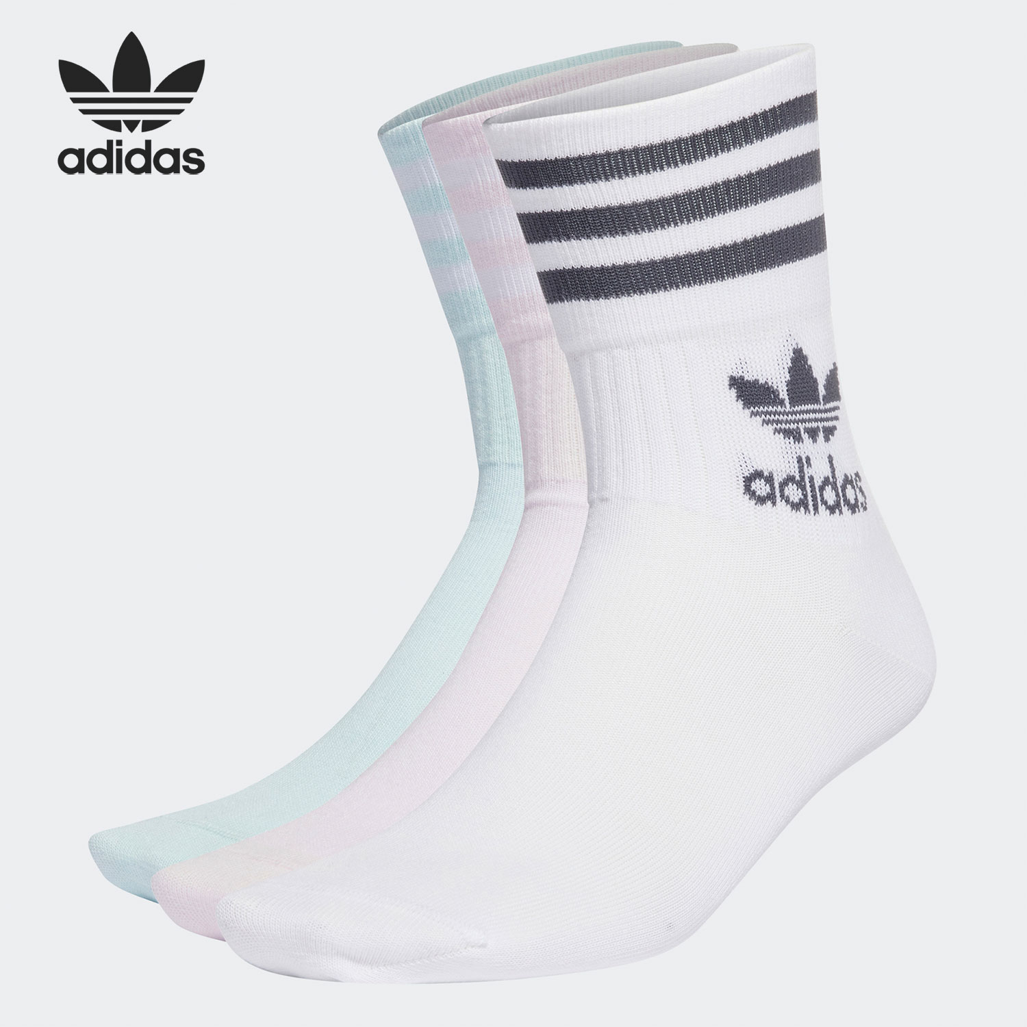 Adidas/阿迪达斯正品三叶草男女新款舒适休闲运动袜子 HM4197