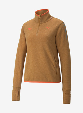 Puma/彪马正品新款女子简约时尚半拉链套头休闲卫衣521205-88