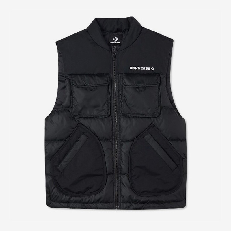 Converse匡威正品 冬季新款男子防风保暖运动羽绒马甲10021979