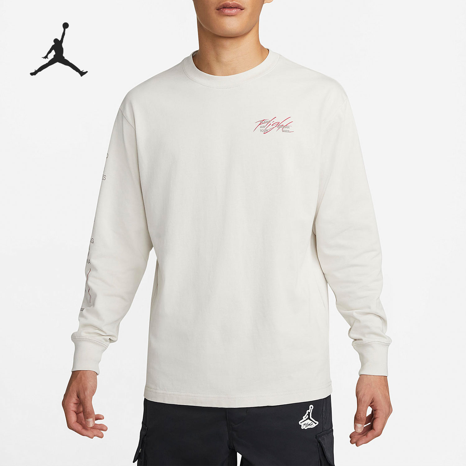 Nike/耐克正品JORDAN男子当季新款圆领运动长袖T恤DM0847-104