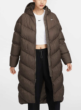 Nike/耐克正品运动休闲新款女士防泼水保暖长款羽绒服HF7894-004