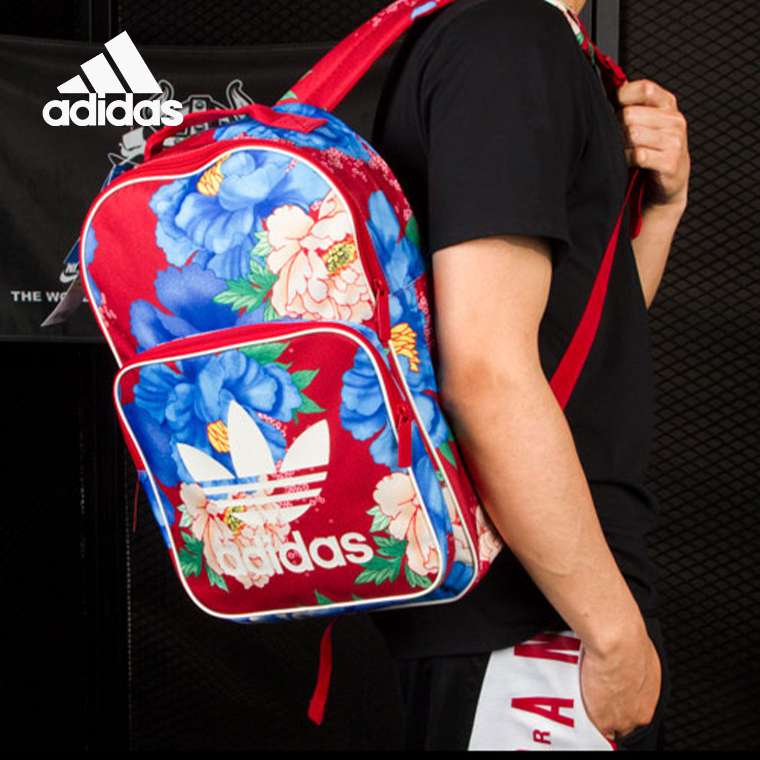 Adidas/阿迪达斯正品新款FARM系列三叶草巴厘岛双肩背包 BK7035