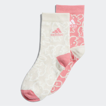 Adidas/阿迪达斯正品新款儿童兔子新年款运动袜两双装HY1355