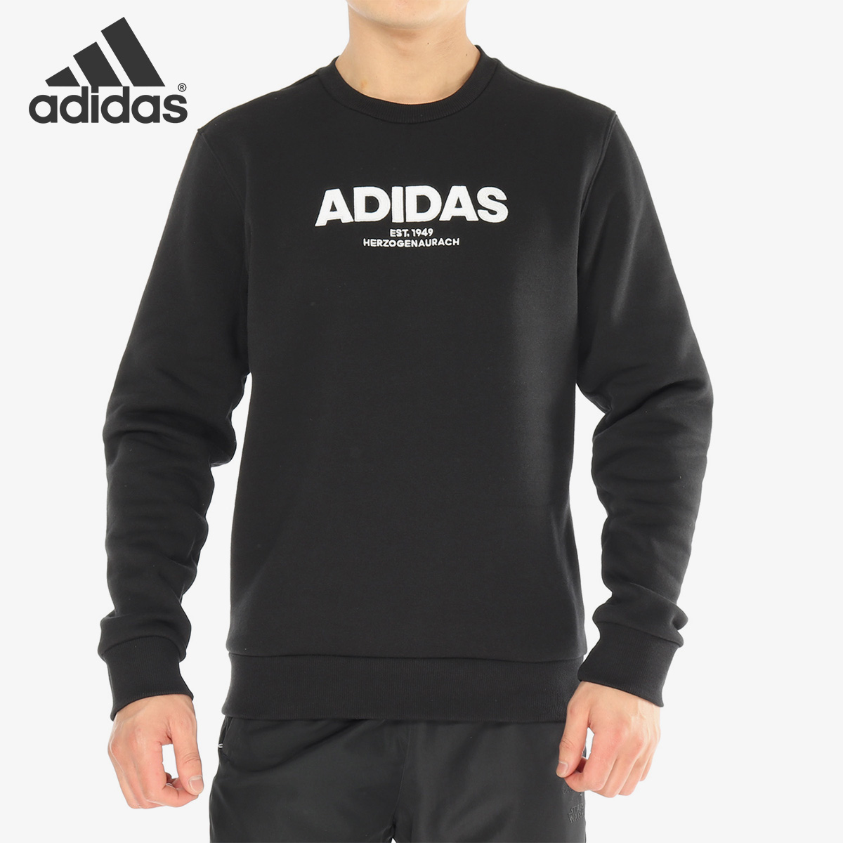 男子加绒休闲运动套头衫