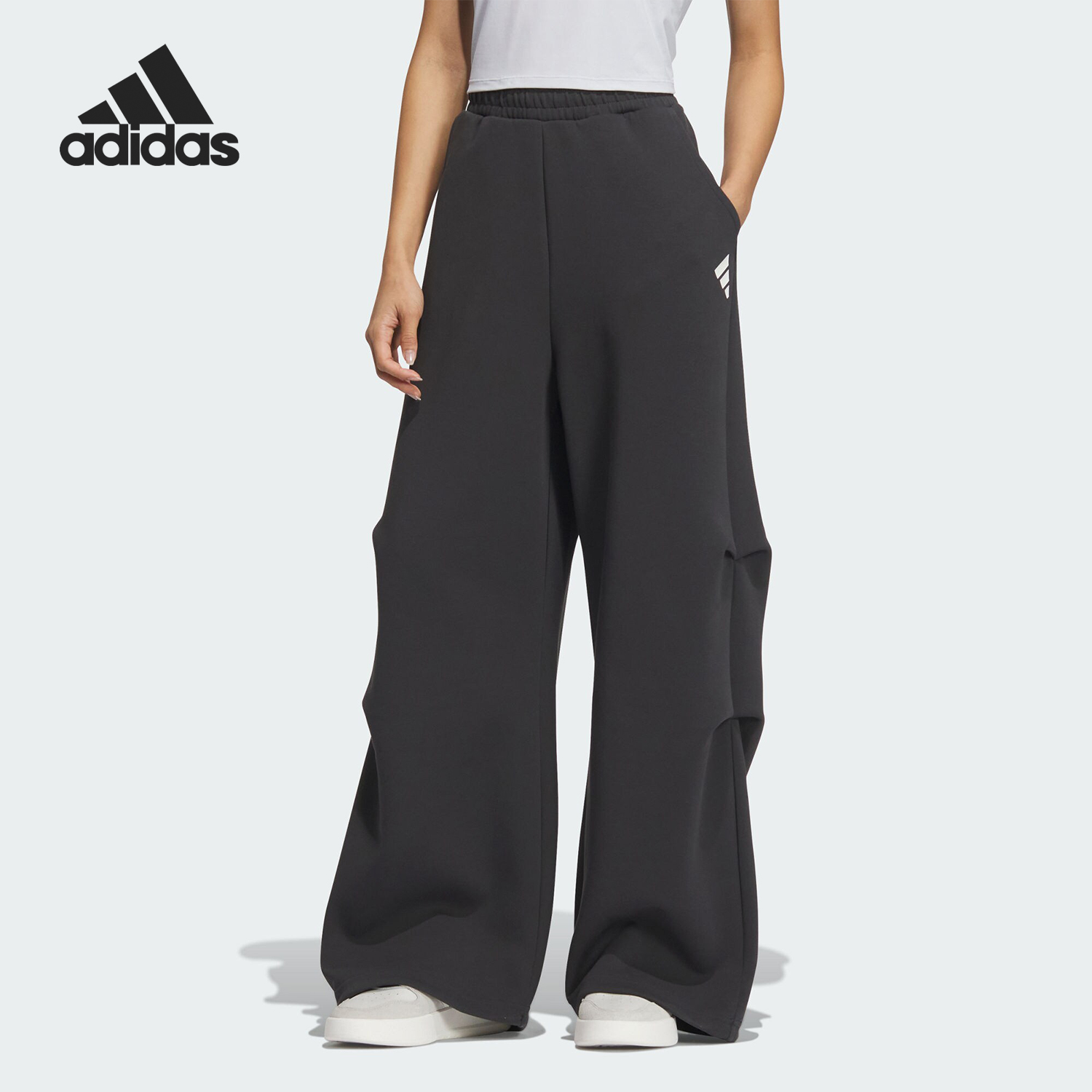 阿迪达斯女士宽松休闲伞裤