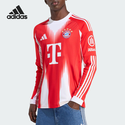 Adidas/阿迪达斯正品2025夏季款男士修身圆领运动长袖JP3689