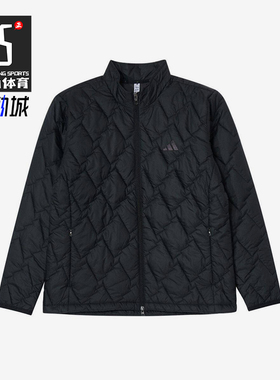 Adidas/阿迪达斯正品立领长袖棉服新款男黑色保暖棉服KD7995