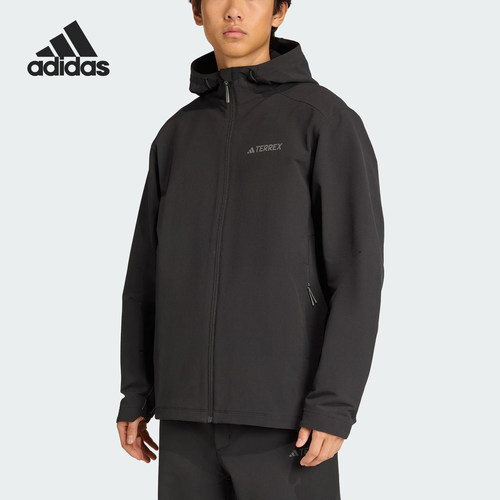 Adidas/阿迪达斯官方正品2025秋季款男士连帽保暖运动外套JV6233