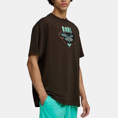 Puma/彪马正品Melo World 男士经典圆领透气宽松 T恤634601-01