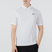 简约经典 运动男士 休闲纽扣短袖 POLO衫 100 1368122 安德玛正品