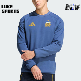 Adidas/阿迪达斯正品2025冬季款男士日常圆领套头足球卫衣JZ6315