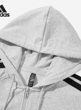 Adidas/阿迪达斯官方正品春季新款男士户外三条纹跑步外套KA2579