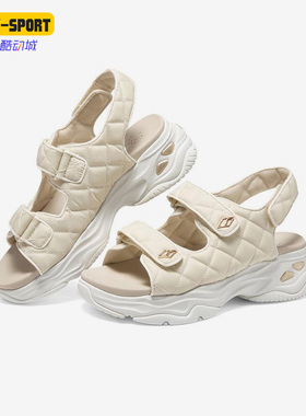 Skechers/斯凯奇正品夏透气厚底魔术贴女子沙滩鞋凉鞋119849-NAT
