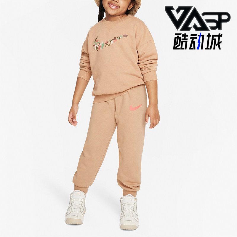 耐克小童圆领卫衣长裤套装