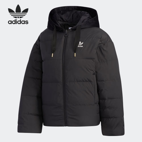 Adidas/阿迪达斯正品三叶草女子舒适保暖运动连帽棉服GV4106