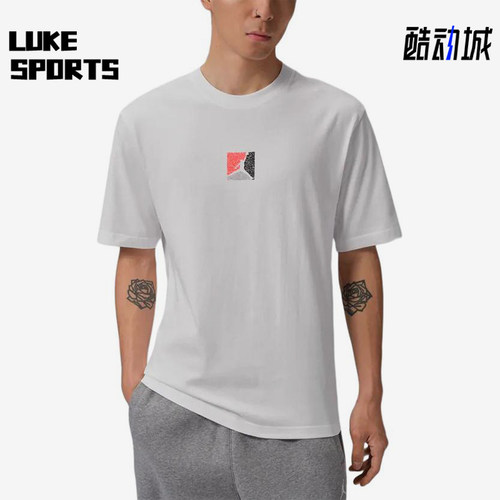 Nike/耐克正品JORDAN新款男白色印花圆领经典短袖T恤IF3065-100