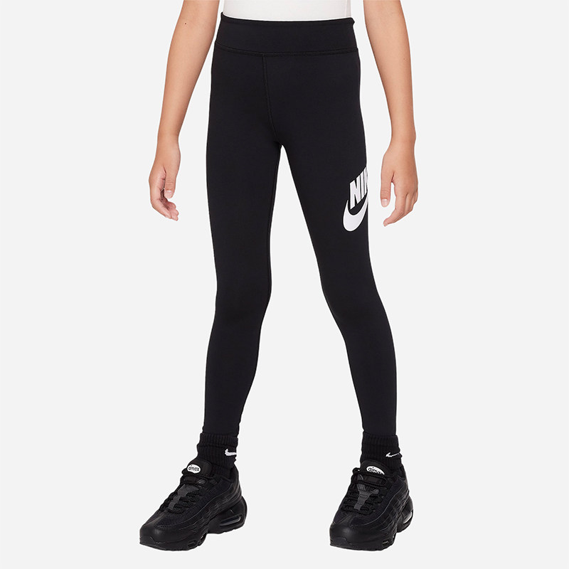 Nike/耐克正品2025大童弹力LOGO印花中腰运动紧身长裤FJ6168-010