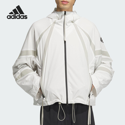 阿迪达斯男士简约拼接休闲外套