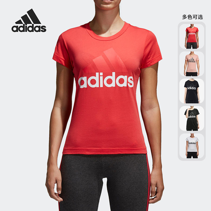Adidas/阿迪达斯正品 女子大号logo休闲运动短袖T恤 S97214