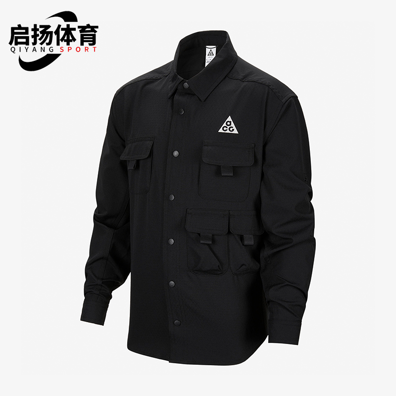 耐克大童运动休闲翻领长袖