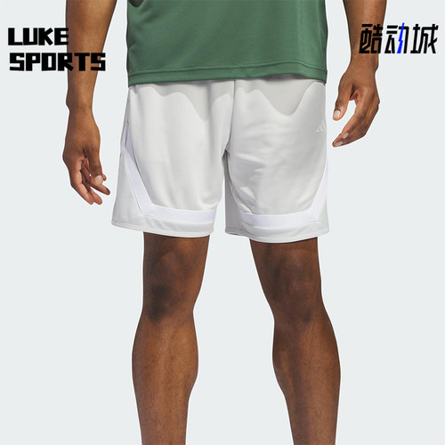 Adidas/阿迪达斯正品男士松紧中腰Logo印花休闲短裤IX1840