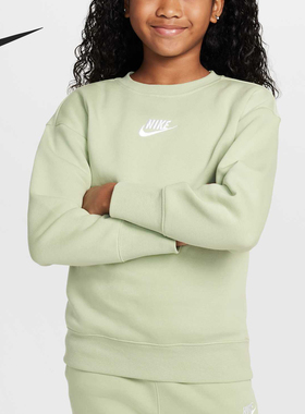 Nike/耐克正品秋冬新款大童加绒保暖运动套头卫衣DD7473-343