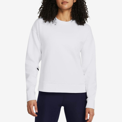 UA/安德玛正品2025新款女子运动训练圆领卫衣套头衫1387883-100