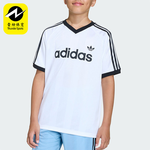 Adidas/阿迪达斯正品三叶草大童经典亲肤运动针织短袖T恤KE2841