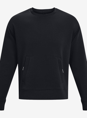 UA安德玛正品春季男子圆领宽松简约百搭休闲运动长袖卫衣1377172