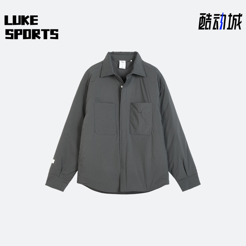 Puma/彪马正品2025秋季款男女长袖宽松衬衫式加棉外套633477-44