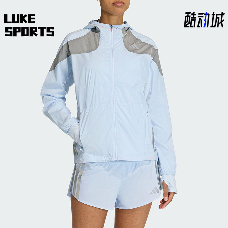 Adidas/阿迪达斯正品2025冬季款女士日常连帽拼接休闲外套KB1517