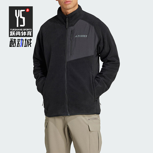 JKT男士 Adidas FLEECE 抓绒立领户外外套IY0088 阿迪达斯正品