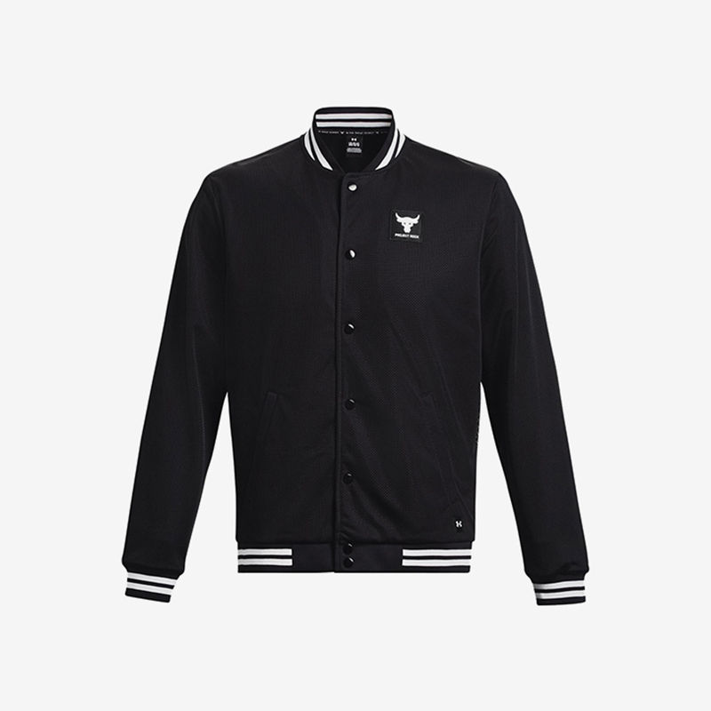 UA/安德玛正品新款男士运动休闲字母印花针织夹克外套1377437-001