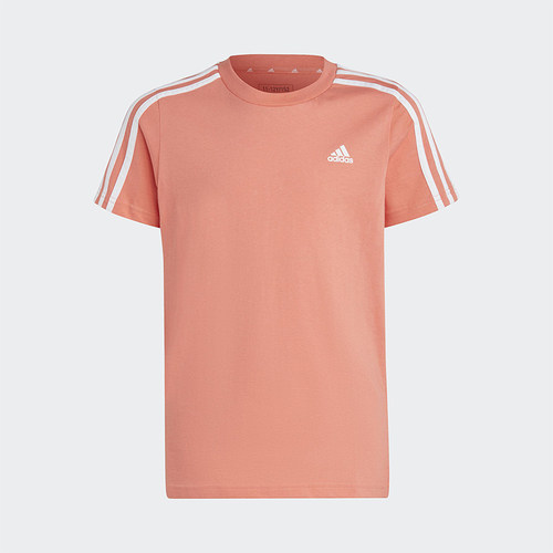 Adidas/阿迪达斯正品夏季款大童针织圆领运动三条纹短袖IC0607