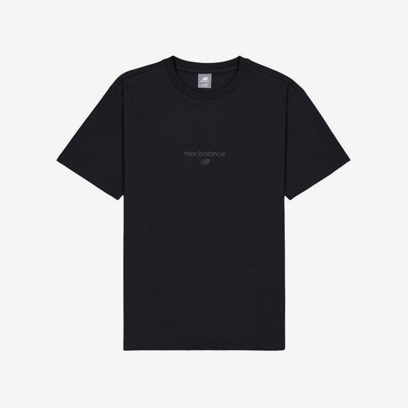 New Balance新百伦正品男圆领透气上衣男装短袖T恤AMT41653-BK