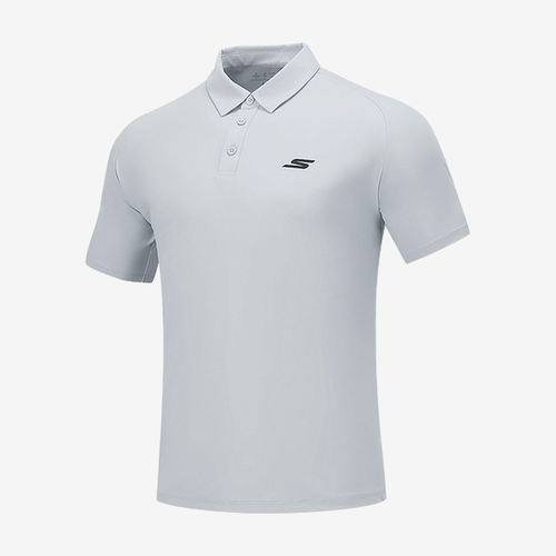 Skechers斯凯奇正品男套头透气短袖休闲运动翻领衫P225M144-02MZ